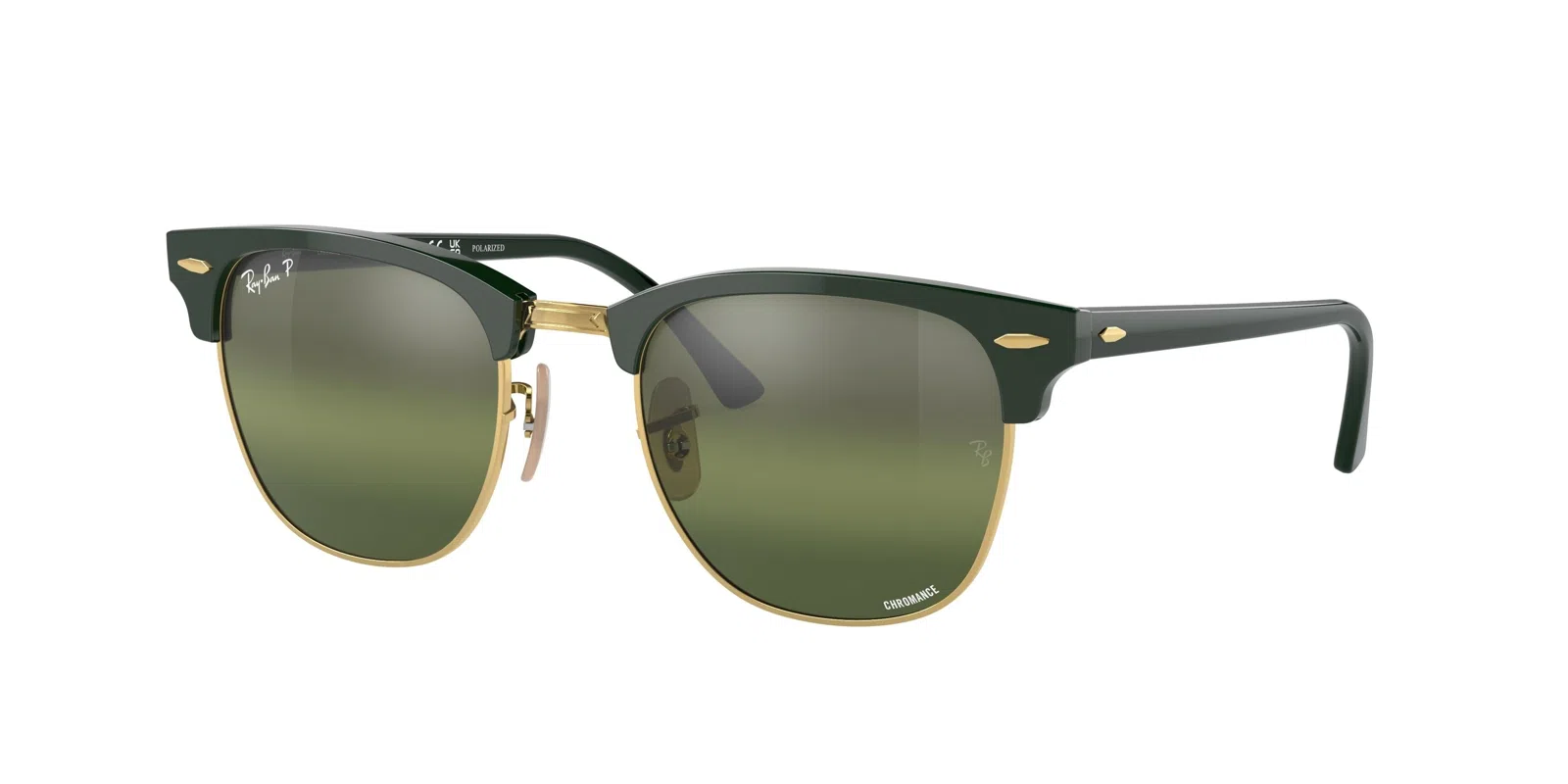 Ray-Ban Clubmaster 0RB3016 Sunglasses - Grey On Black - view 2